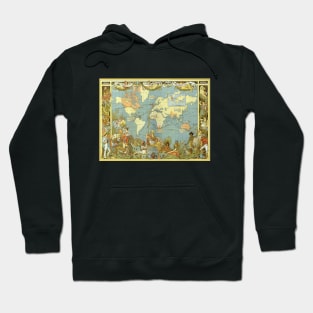 Antique World Map of the British Empire, 1886 by Walter Crane Hoodie